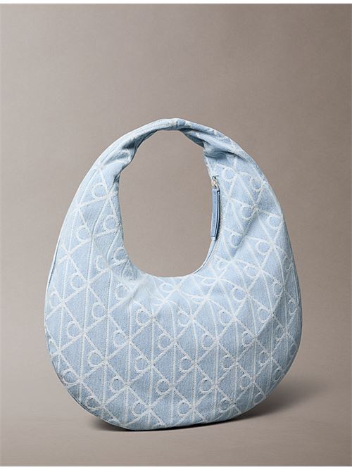 emblem aop denim hobo bag CALVIN KLEIN | LV04F3591GYBZ